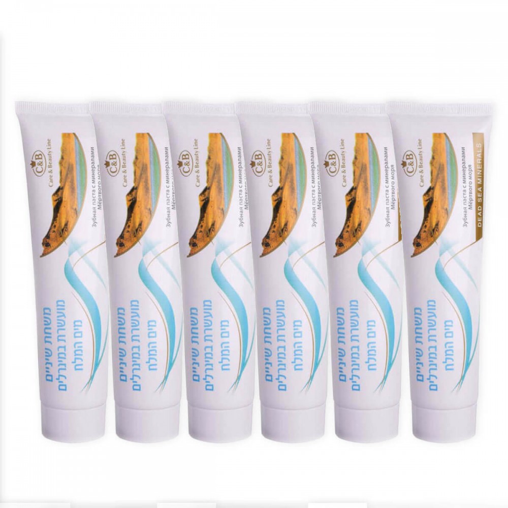 6 pack Natural Dead Sea mineral TOOTH PASTE 6 pack Natural Dead Sea mineral TOOTH PASTE